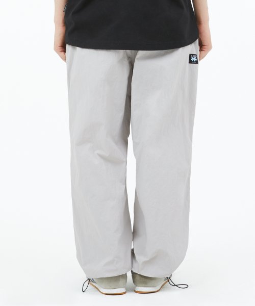 NYLON WIDE PANTS light gray