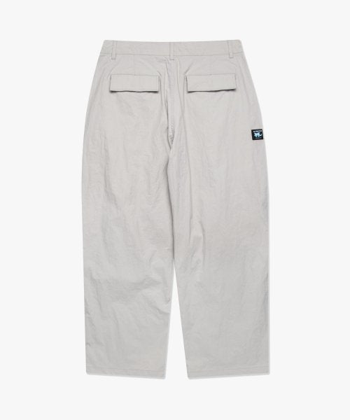NYLON WIDE PANTS light gray