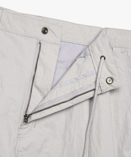 NYLON WIDE PANTS light gray