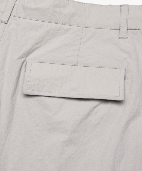 NYLON WIDE PANTS light gray
