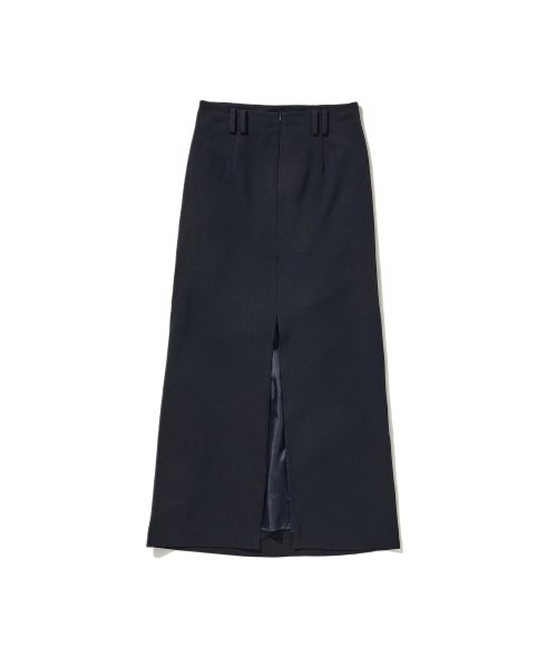 lotsyou_Old money Long Skirt Solid Navy
