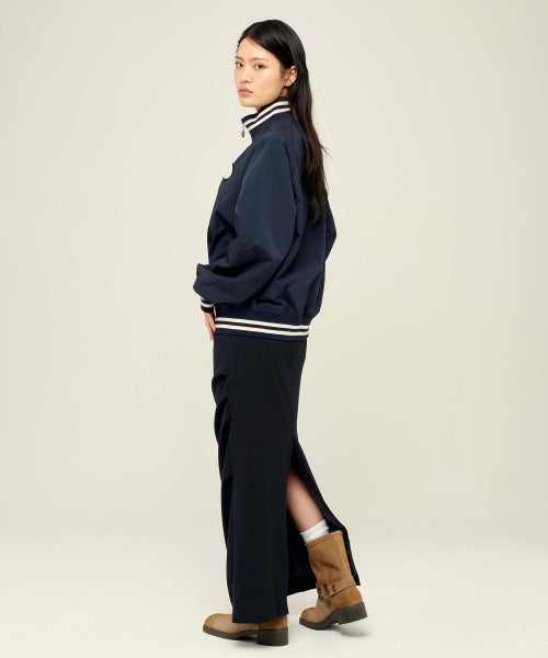 lotsyou_Old money Long Skirt Solid Navy