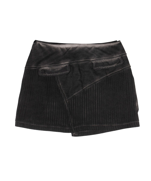 LUNAR KNIT BIKER SKIRT [BLACK]