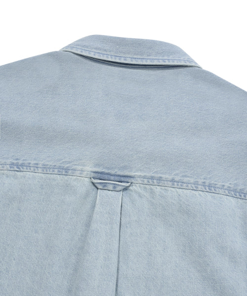 C logo denim shirt light blue