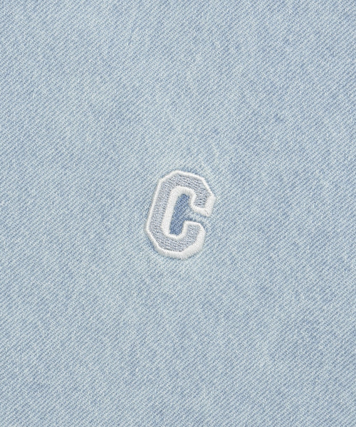 C logo denim shirt light blue