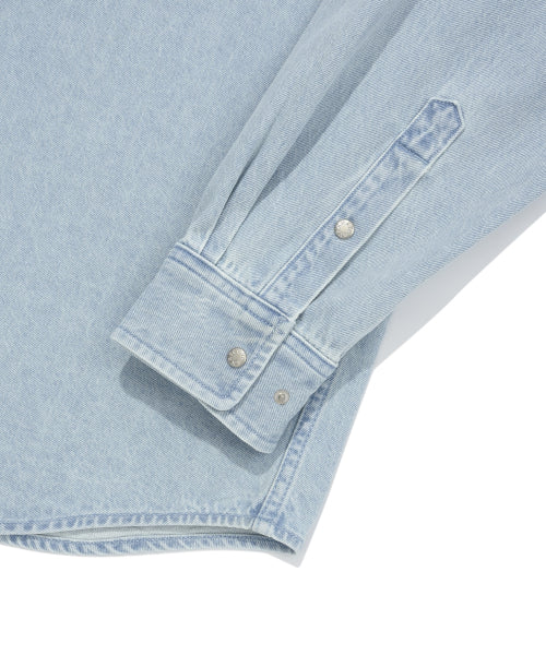 C logo denim shirt light blue