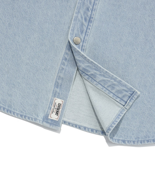 C logo denim shirt light blue