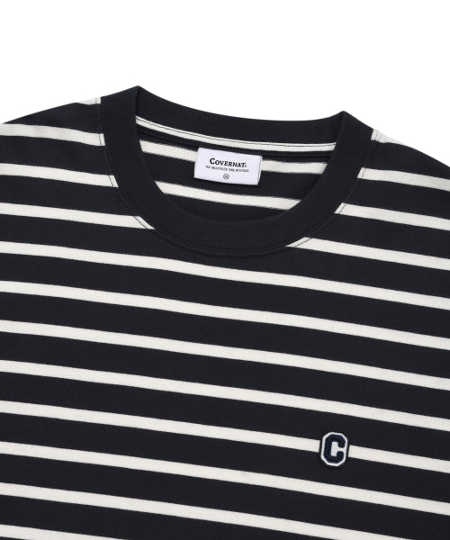 Slub Stripe Long Sleeve Navy