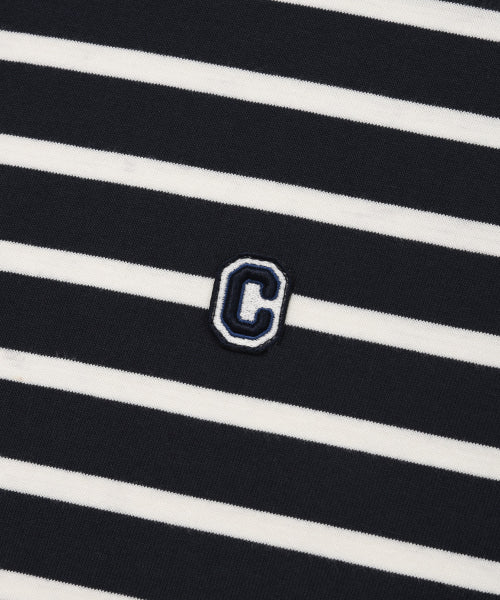 Slub Stripe Long Sleeve Navy