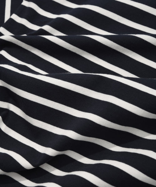 Slub Stripe Long Sleeve Navy