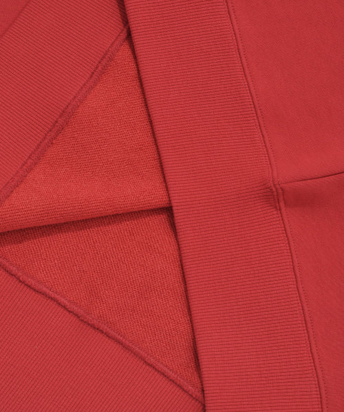 C Logo Half Zip-Up Sweatshirt Red