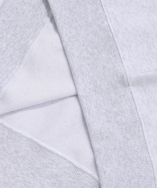 C Logo Half Zip-Up Sweatshirt Heather Gray