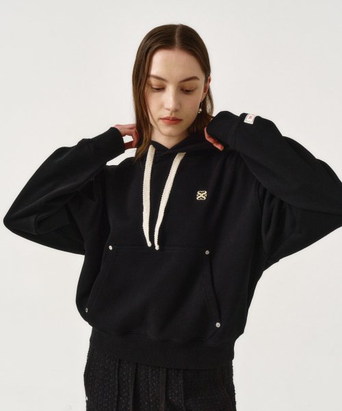 Classic Small Logo Rivet Hoodie Classic Black