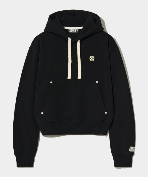 Classic Small Logo Rivet Hoodie Classic Black