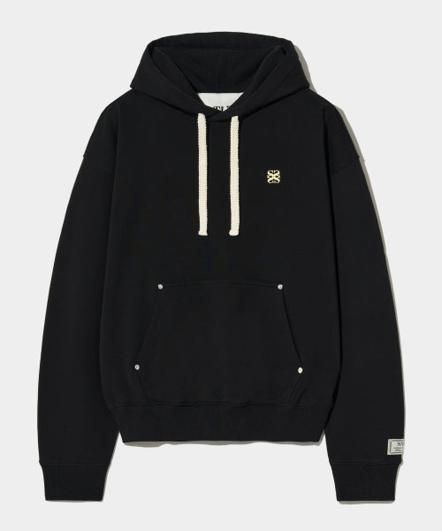 Classic Small Logo Rivet Hoodie Classic Black
