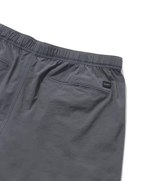 Woven Semi-wide Buckle Pants Charcoal