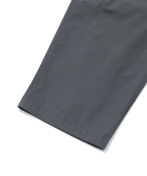 Woven Semi-wide Buckle Pants Charcoal