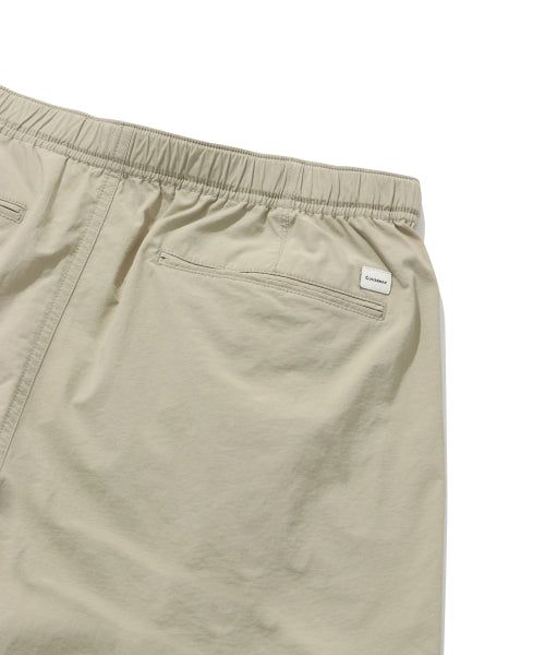 Woven Semi-Wide Buckle Pants Beige