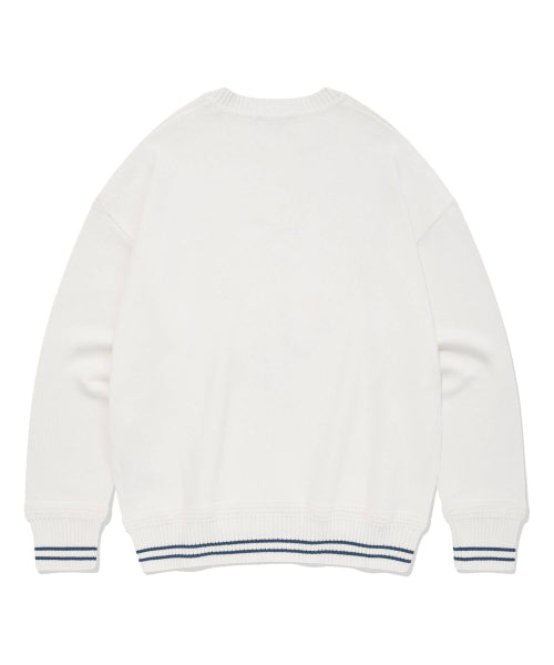 C Logo Crew Neck Knitwear Ivory