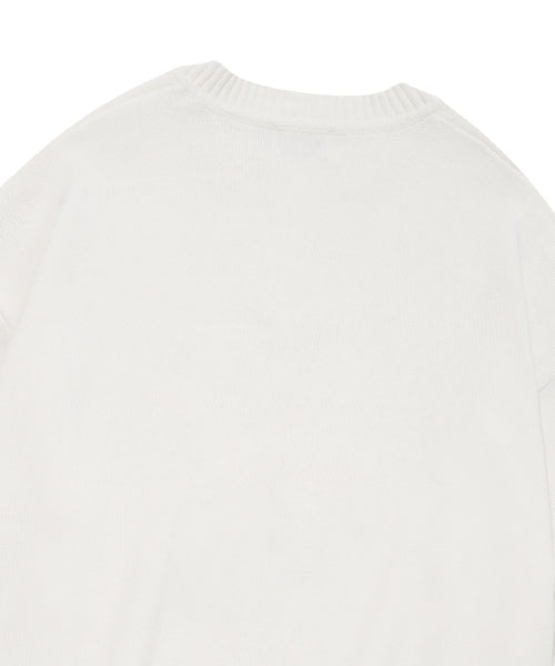 C Logo Crew Neck Knitwear Ivory