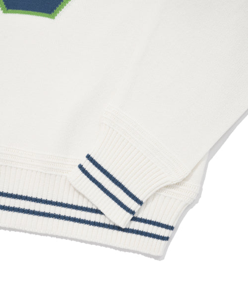 C Logo Crew Neck Knitwear Ivory