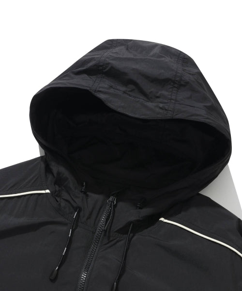 Lightweight Color Block Windbreaker Black