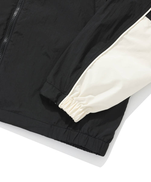 Lightweight Color Block Windbreaker Black