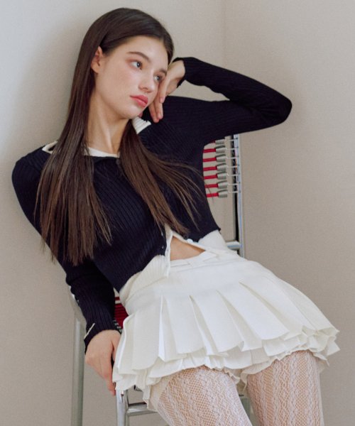 Julia Pleats Skirt Pants [IVORY]