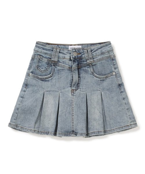 Nikita Denim Pleated Skirt Pants [LIGHT DENIM]