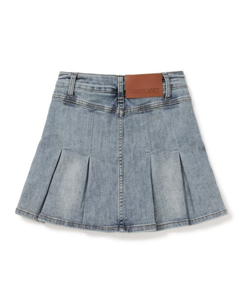 Nikita Denim Pleated Skirt Pants [LIGHT DENIM]