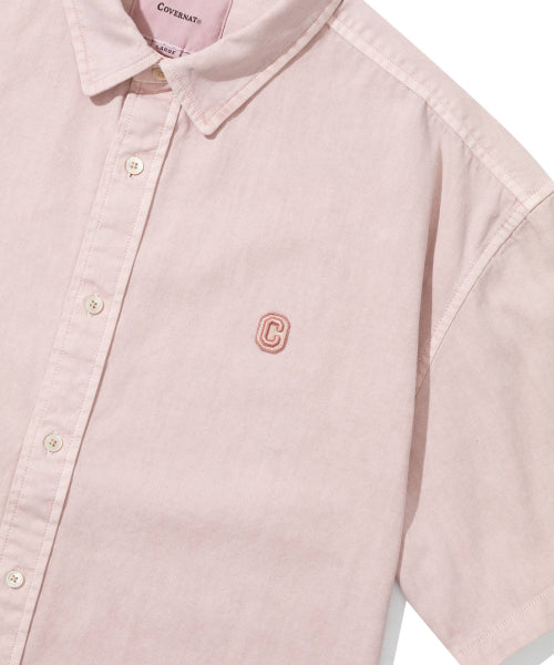Pigment Oxford Half Shirt Pink