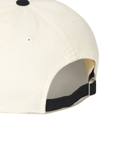 Clover washed cap ivory