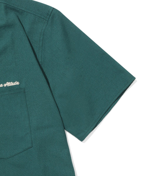 Lettering Resort Half Shirt Green