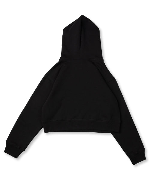 NOY RIBBON CROP HOODIE BK