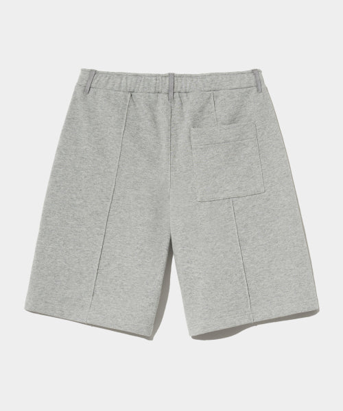 Teo Cotton Bermuda Pants Melange Gray