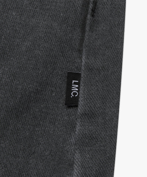 BRUSH WASHED DENIM CARPENTER SHORTS black