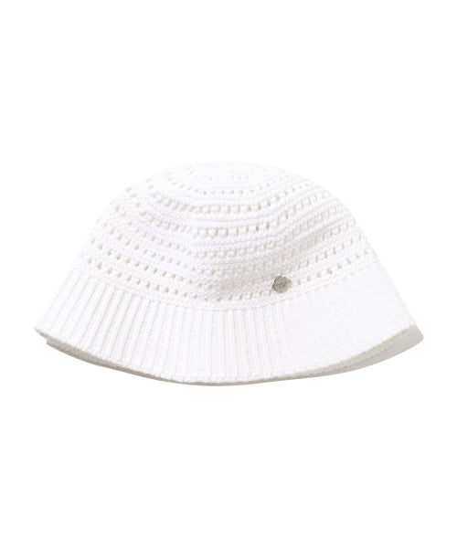 Summer knit hat ivory