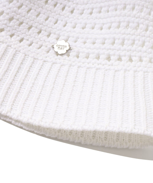 Summer knit hat ivory
