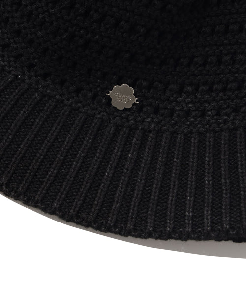 Summer knit hat black
