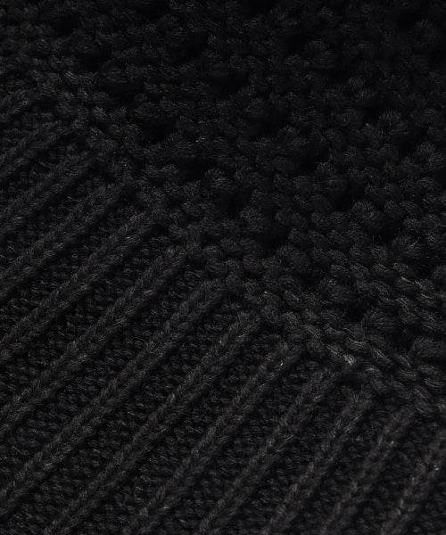 Summer knit hat black