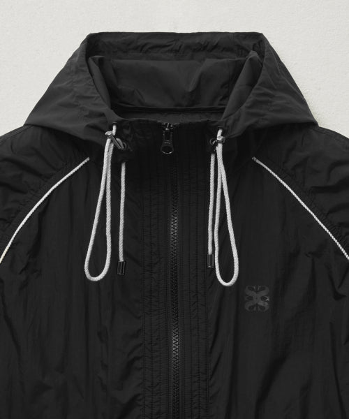 Parasail Hood Zip-Up Jacket Black