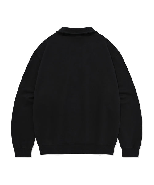 C Logo Half Zip-Up Sweatshirt Black