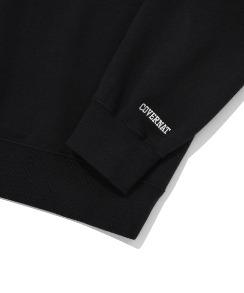 C Logo Half Zip-Up Sweatshirt Black