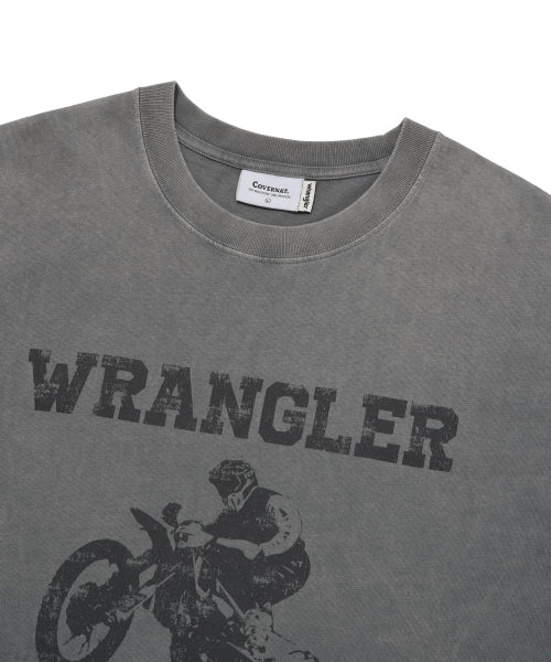 [Cover Not X Rengler] Motorcycle Pigment T-Shirt Gray
