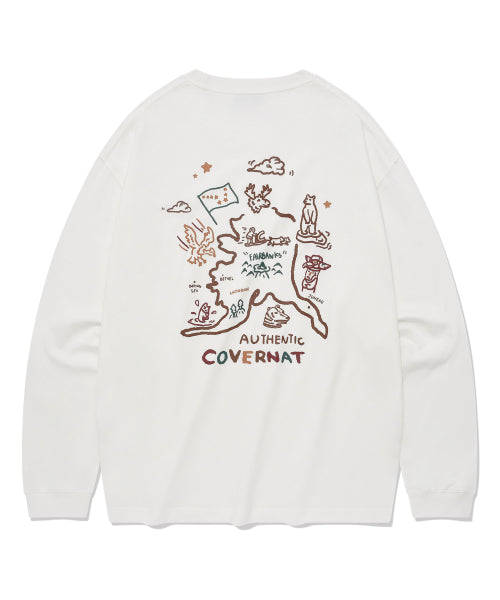 Icelandic Line Graphic Long Sleeve White