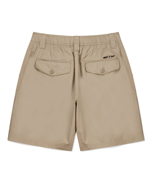 Logo Label Chino Shorts Beige