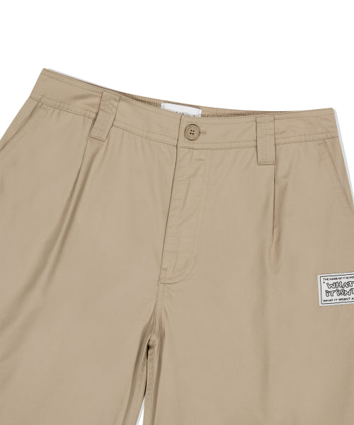 Logo Label Chino Shorts Beige