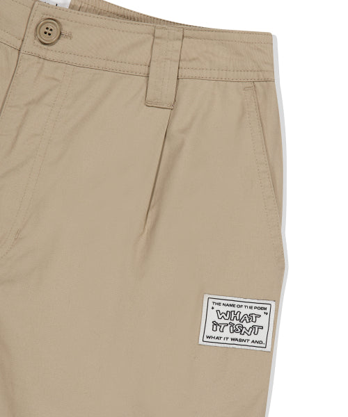 Logo Label Chino Shorts Beige