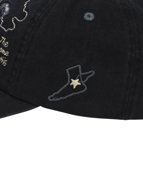 Two-tone graphic ball cap black