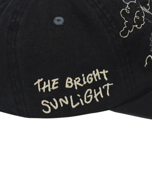 Two-tone graphic ball cap black